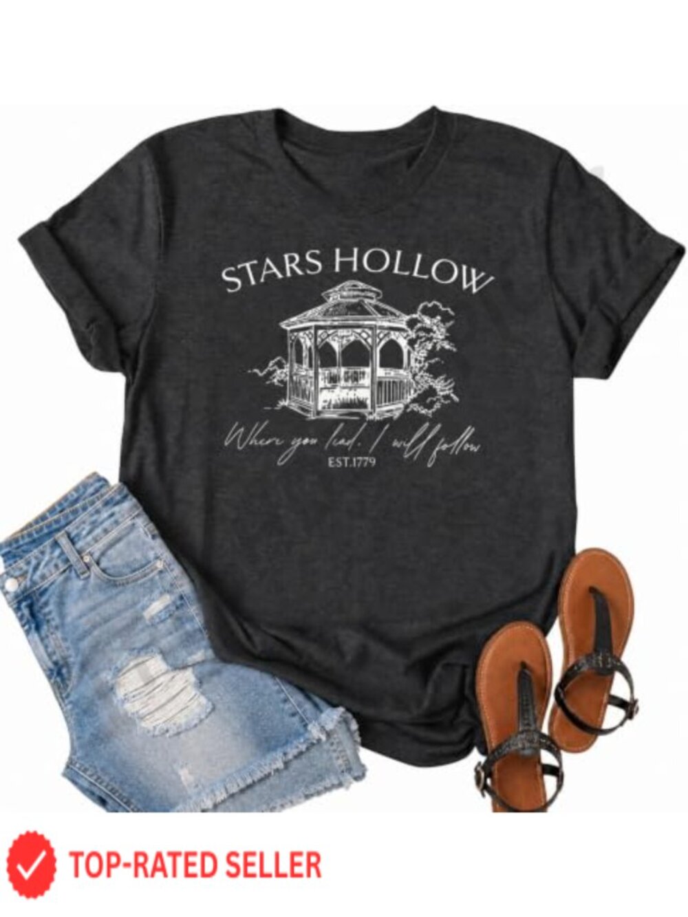 Women's Fall Graphic T-Shirt Short Sleeve Crew Neck Cotton Blend Tee